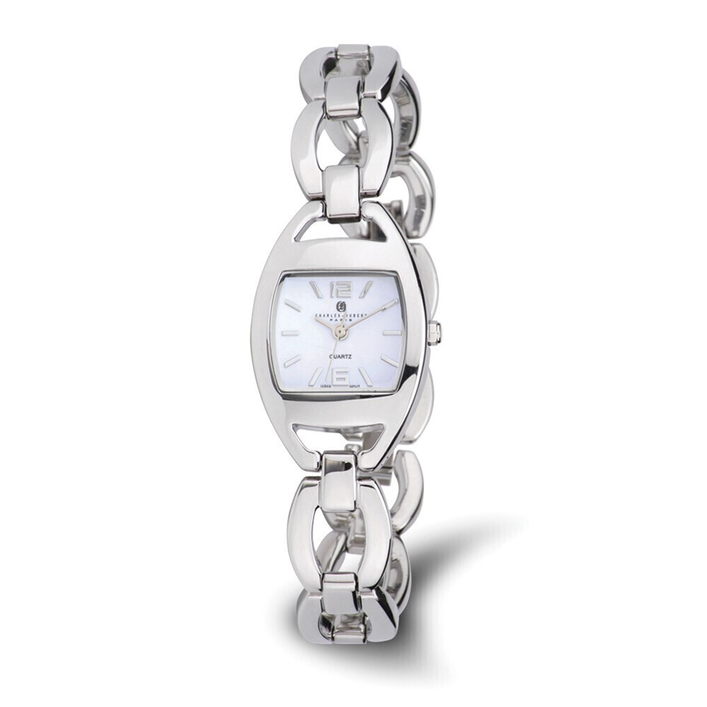 Kazi Luxury Charles Hubert Chrome-finish White Dial Quartz Watch